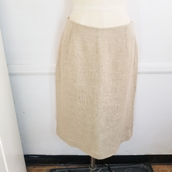 Fendi 360 Linen Midi Length Skirt 44